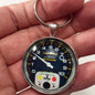 Vintage Pro Comp 10K Tachometer Gauge 1.2" Diameter Keychain
