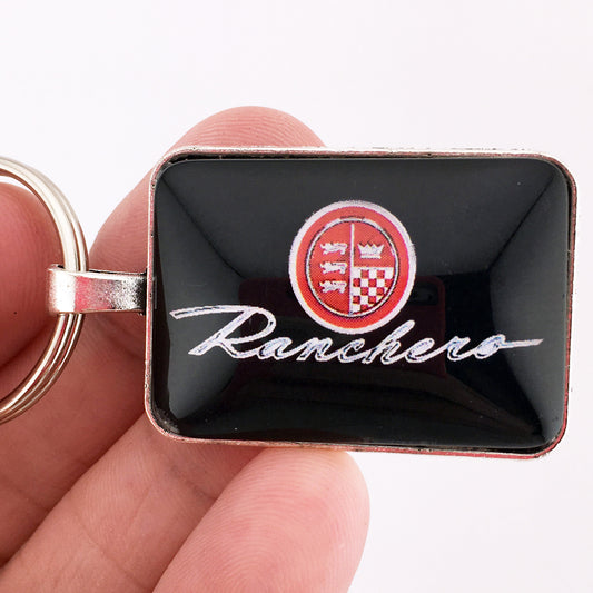 Vintage Ford Ranchero Emblem 1" x 1.25" Diameter Keychain