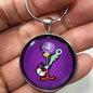 Vintage Plymouth Road Runner Emblem Badge Ornament Logo 1.2" Diameter Keychain