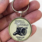 Vintage Royal Enfield Motorcycle Emblem Badge Logo 1.2" Diameter Keychain