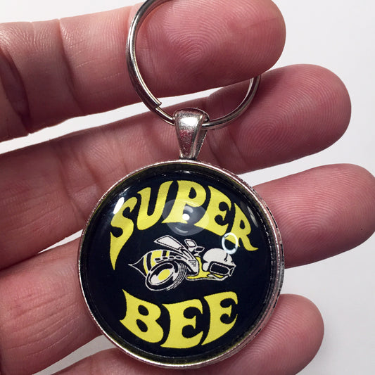 Vintage Dodge Super Bee Emblem Badge Ornament Logo 1.2" Diameter Keychain