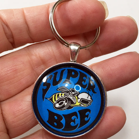 Vintage Dodge Super Bee Emblem Badge Ornament Logo 1.2" Diameter Keychain