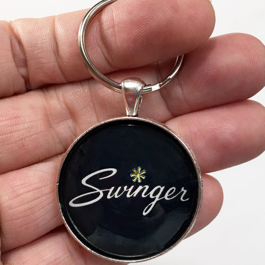 Vintage Dodge Swinger Emblem Badge Ornament Logo 1.2" Diameter Keychain