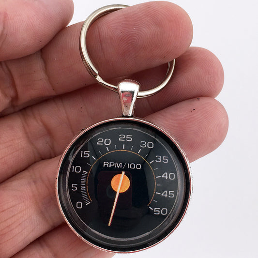 Vintage 1979-1987 Chevrolet Truck 50K RPM Tach Gauge 1.2" Keychain