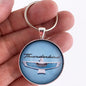 Vintage Ford Thunderbird Emblem Badge Logo 1.2" Diameter Keychain