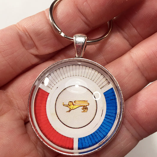 Vintage Ford Thunderbird Emblem Badge Logo 1.2" Diameter Keychain
