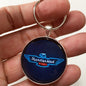 Vintage Ford Thunderbird "Neon" Emblem Badge Logo 1.2" Diameter Keychain
