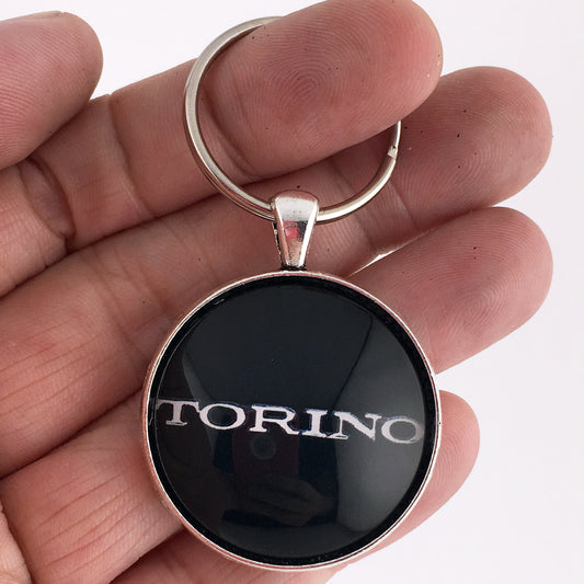 Vintage Ford Torino Emblem Badge Logo 1.2" Diameter Keychain