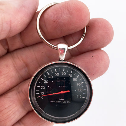 Vintage Toyota 110 MPH Speedometer 1.2" Diameter Keychain