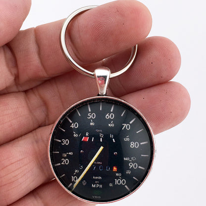 Vintage Volkswagen VW Thing 100 MPH Speedometer Gauge 1.2" Diameter Keychain