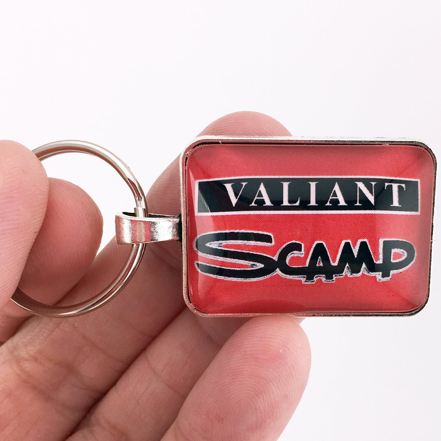 Vintage Dodge Valiant Scamp Emblem Badge Logo 1" x 1.25" Diameter Keychain