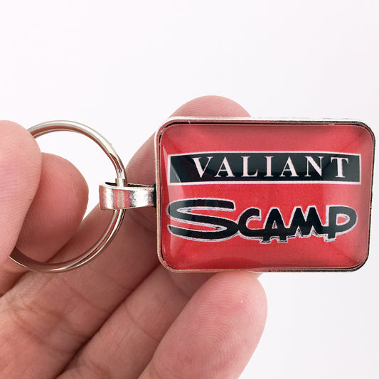 Vintage Dodge Valiant Scamp Emblem Badge Logo 1" x 1.25" Diameter Keychain