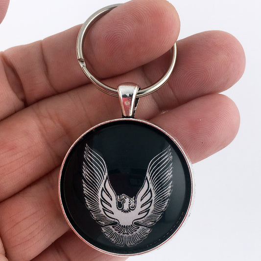 Vintage Firebird Fuel Door Emblem 1.2" Diameter Keychain