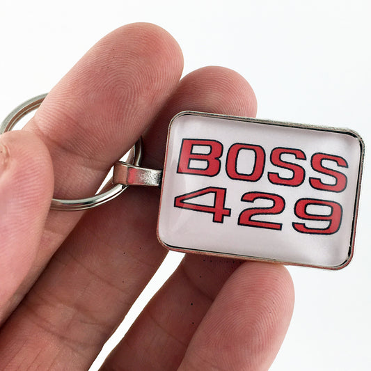 Ford Mustang Red BOSS 429 Fender Decal 1 x 1.25 Keychain