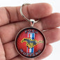 Ford Mustang Neon Pony Emblem Sign 1.2" Keychain