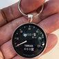 Vintage Yamaha RD350 Motorcycle 120 MPH Speedometer Gauge 1.2" Diameter Keychain