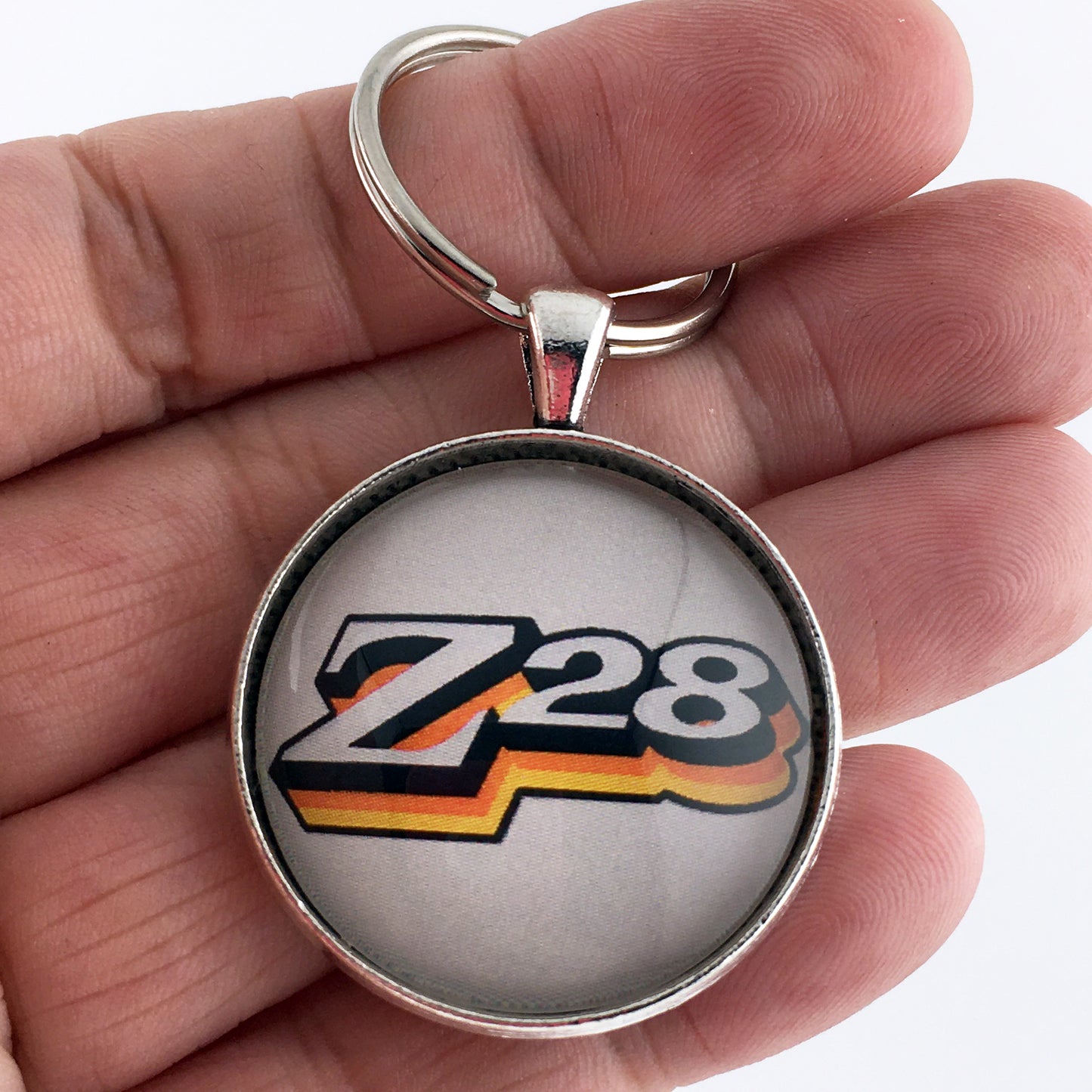 Vintage Chevrolet Camaro Z28 1977-1979 Orange Emblem Badge 1.2" Keychain