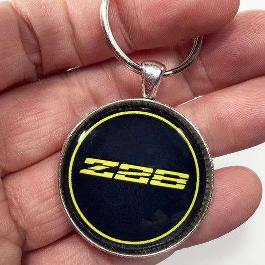 Chevrolet Camaro Z28 Bumblebee Emblem Badge 1.2" Keychain