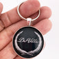 Vintage Cadillac De Ville Chrome Wreath Fender Emblem Trunk Badge 1.2" Keychain