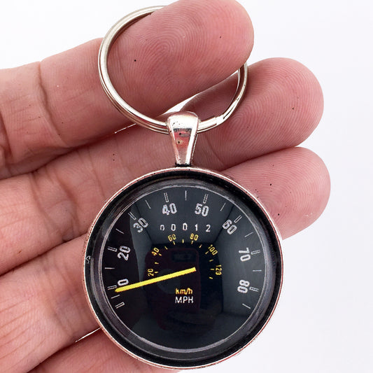 Ford Thunderbird, Fairmont, Maverick 80+ MPH Speedometer Gauge 1.2" Diameter Keychain