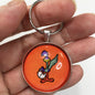 Vintage Plymouth Road Runner Emblem Badge Ornament Logo 1.2" Diameter Keychain