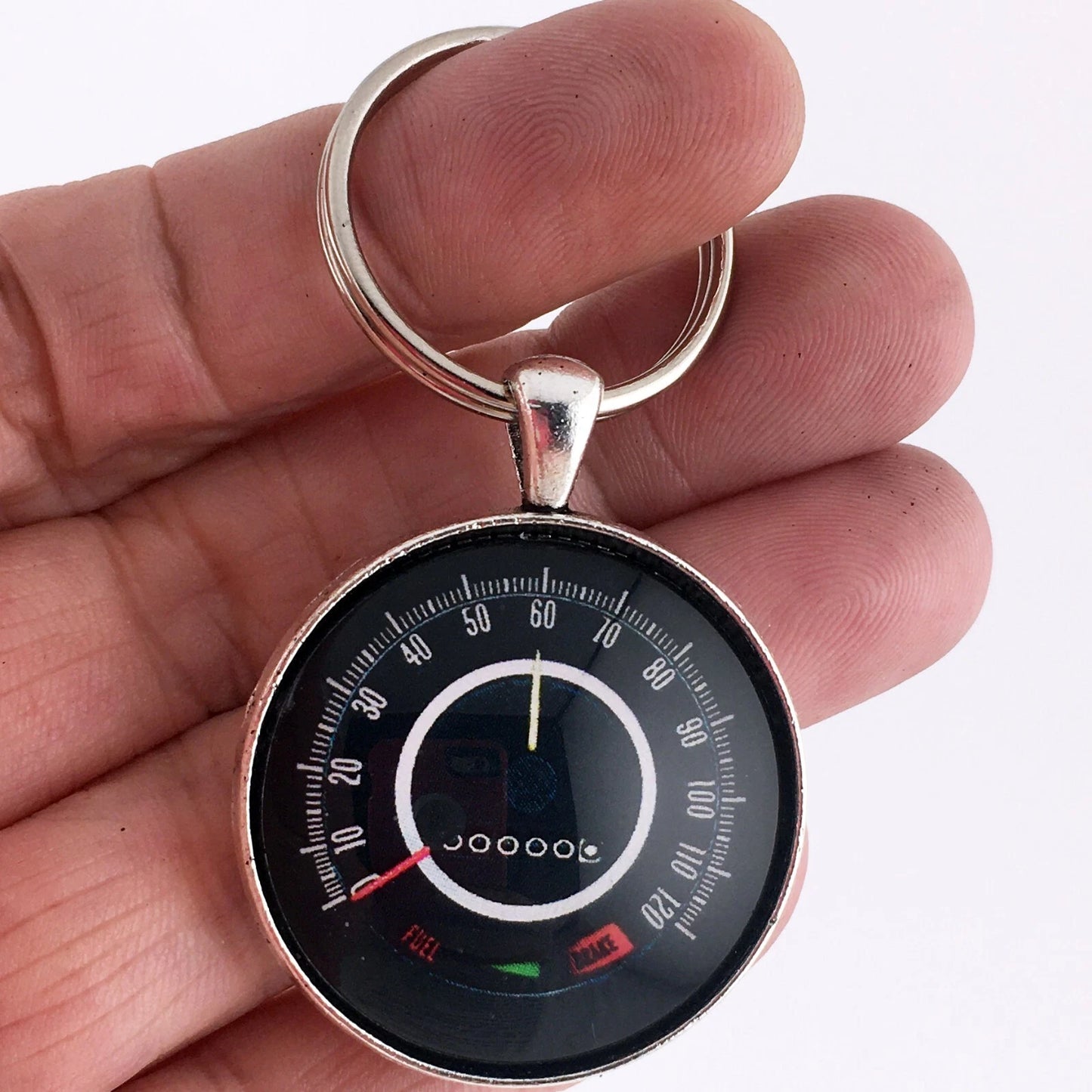 Vintage Firebird Trans Am 120 MPH Speedometer 1.2" Diameter Keychain