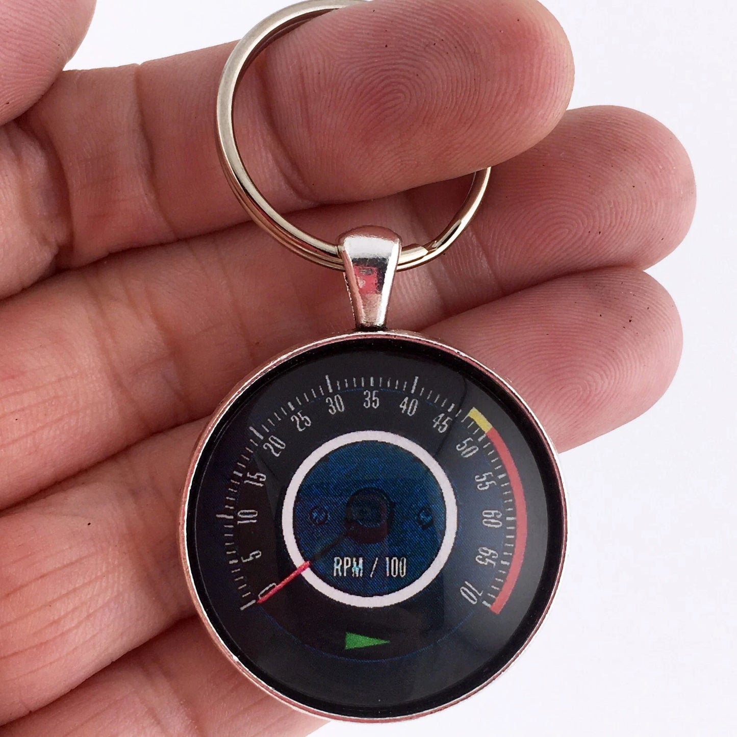 Vintage Firebird Trans Am 70K RPM Tachometer Gauge 1.2" Diameter Keychain