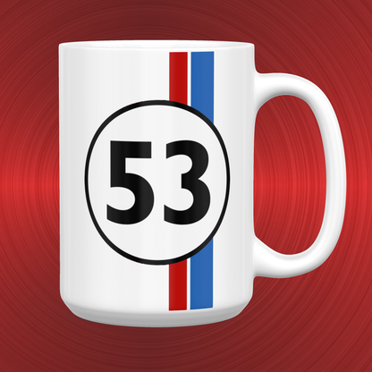 Herbie The Love Bug VW Beetle #53 Large 15 oz. Mug