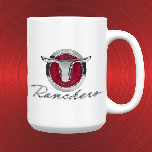 Ford Ranchero Bull Emblem and Logo Large 15 oz. Mug