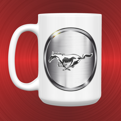 Ford Mustang Mach 1 Emblem and Logo Large 15 oz. Mug