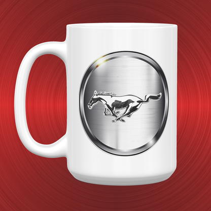 Ford Shelby Cobra Mustang Emblem and Logo Large 15 oz. Mug