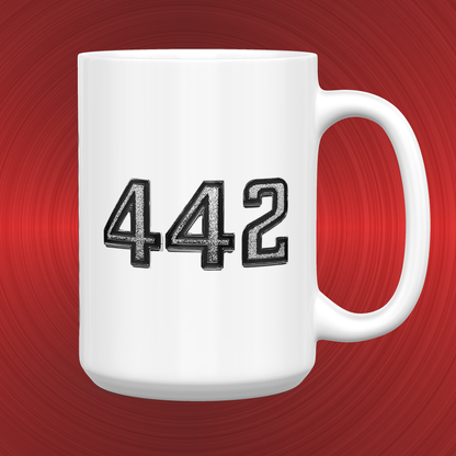 Vintage Oldsmobile Cutlass 442 Emblem and Logo Large 15 oz. Mug