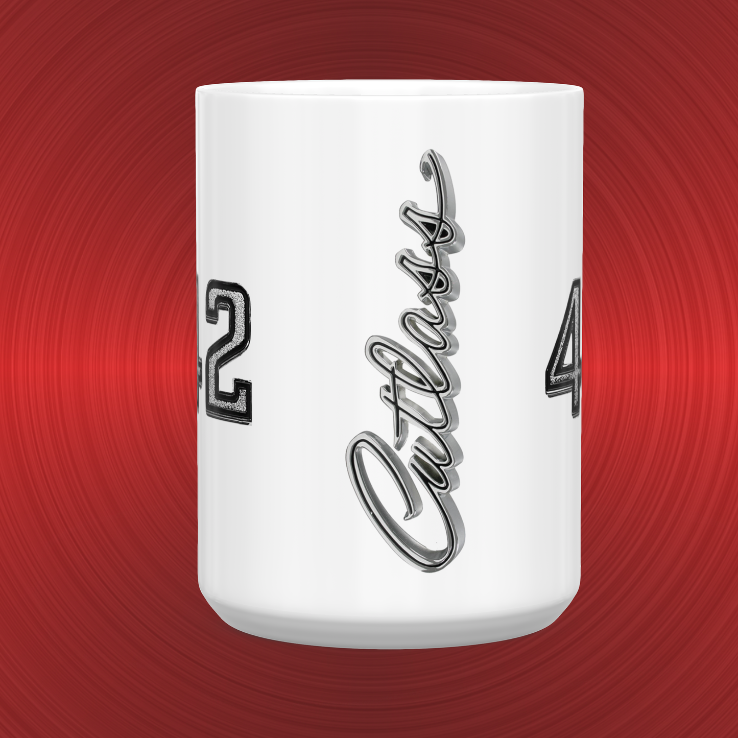 Vintage Oldsmobile Cutlass 442 Emblem and Logo Large 15 oz. Mug