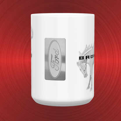 Ford Bronco Pony Emblem and Logo Large 15 oz. Mug