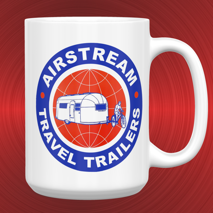 Vintage Airstream Travel Trailer Camper Logo LARGE 15 oz. Ceramic Mug