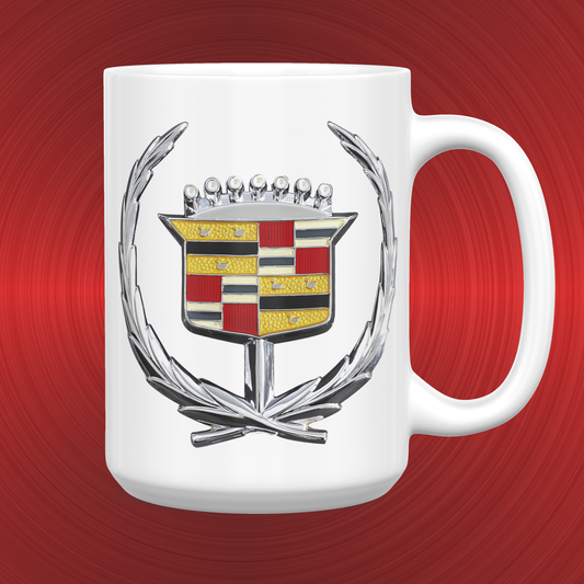 Cadillac Crest and Emblem Large 15 oz. Mug
