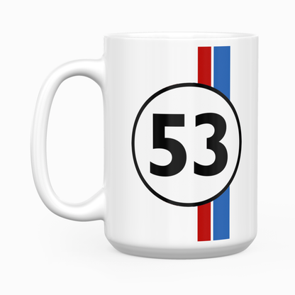 Herbie The Love Bug VW Beetle #53 Large 15 oz. Mug