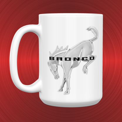 Ford Bronco Pony Emblem and Logo Large 15 oz. Mug