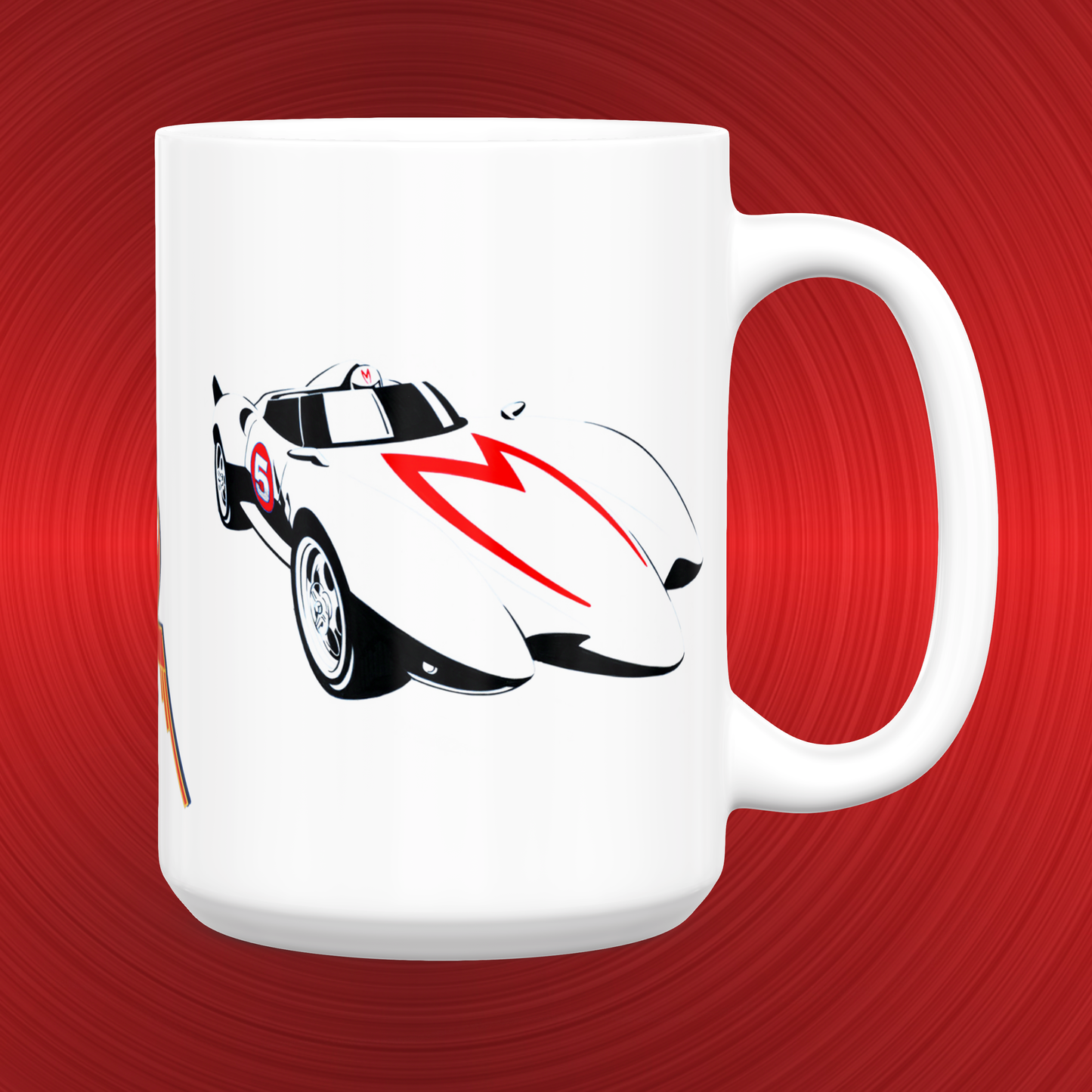 Speed Racer Mach 5 Racer X Trixie Chim Chim Gô Mifune LARGE 15 oz. Ceramic Mug