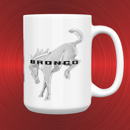 Ford Bronco Pony Emblem and Logo Large 15 oz. Mug