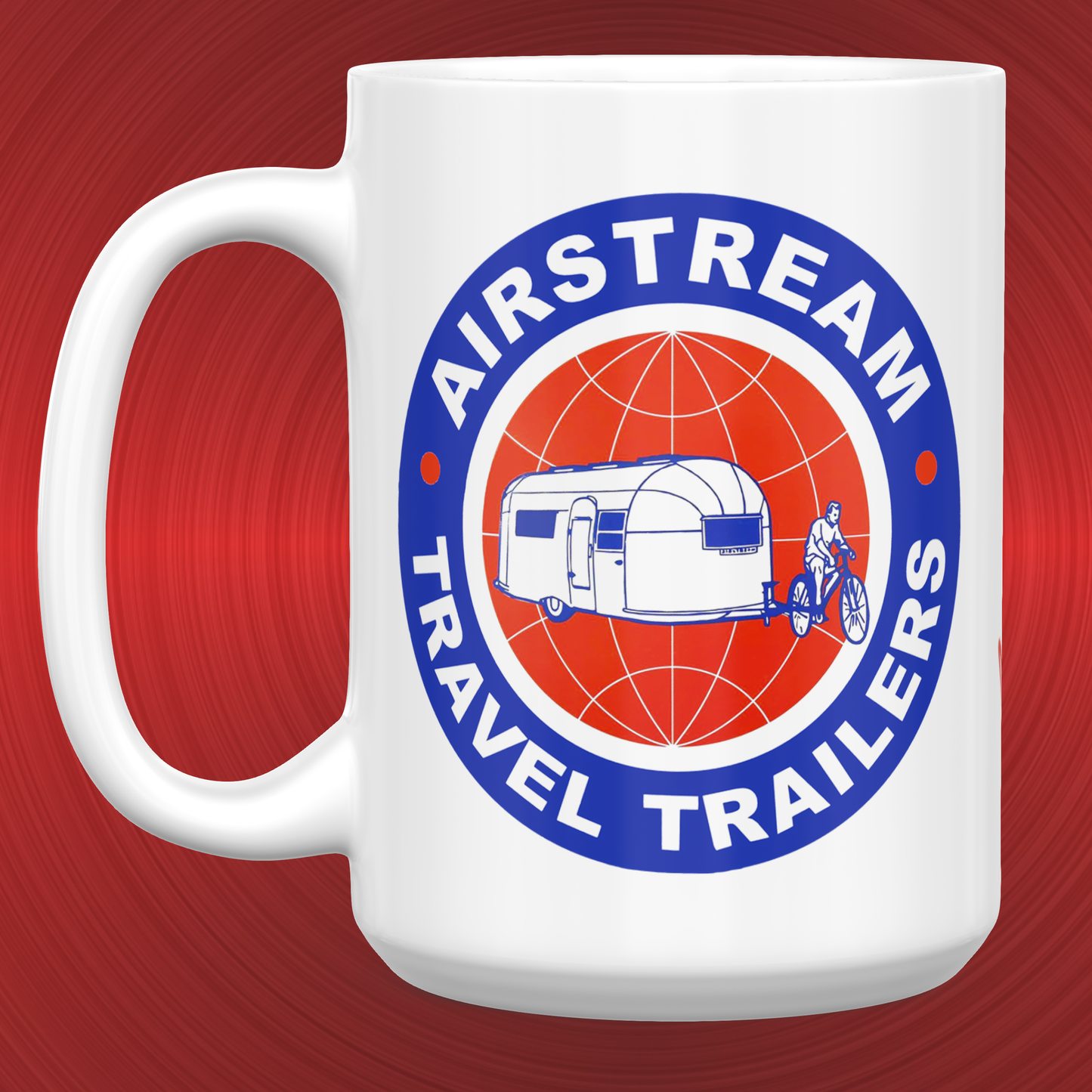 Vintage Airstream Travel Trailer Camper Logo LARGE 15 oz. Ceramic Mug