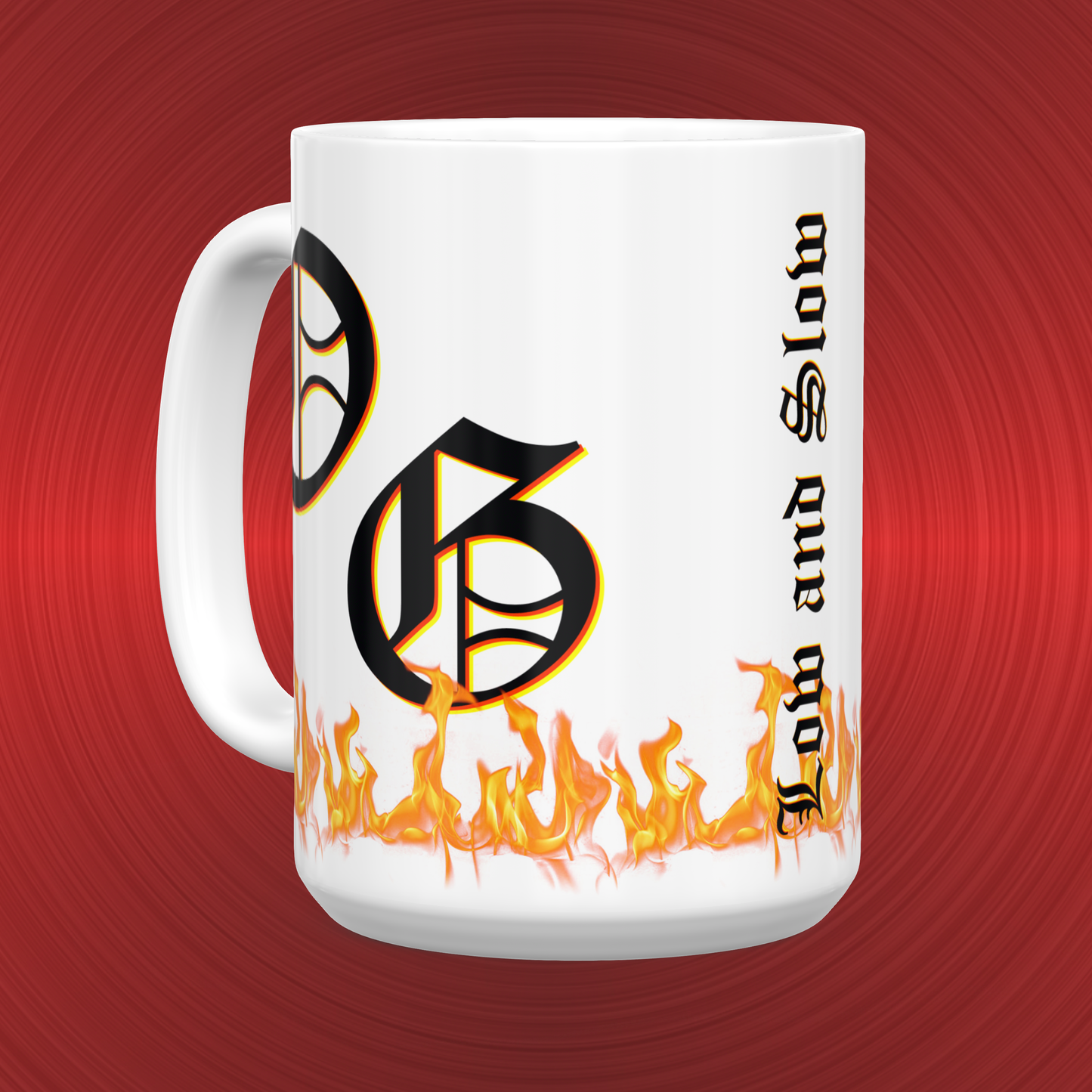 Lowrider Man LowLows Emblem and Logo Large 15 oz. Mug