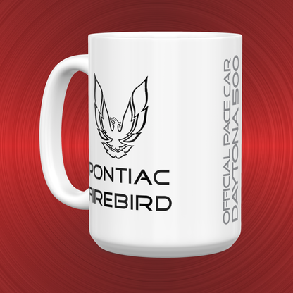 Daytona 500 25th Anniversary Pontiac Firebird Pace Car Large 15 oz. Mug