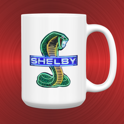 Ford Shelby Mustang Emblem and Logo Large 15 oz. Mug