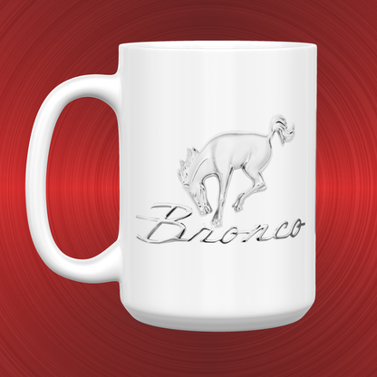 Ford Bronco Pony Emblem and Logo Large 15 oz. Mug
