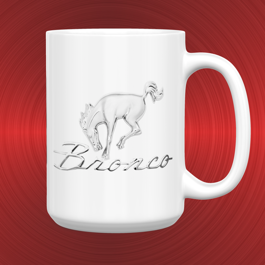 Ford Bronco Pony Emblem and Logo Large 15 oz. Mug