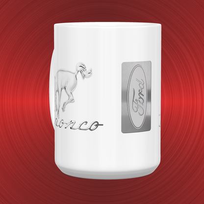 Ford Bronco Pony Emblem and Logo Large 15 oz. Mug