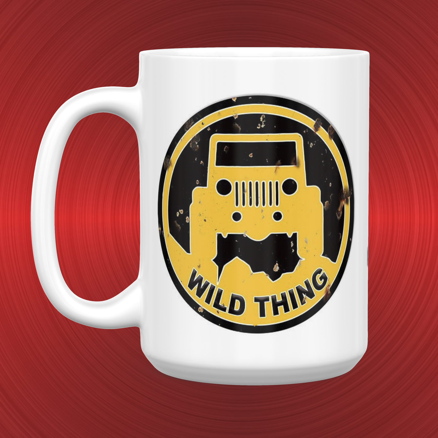 Distressed Jeep Sign Large 15 oz. Mug